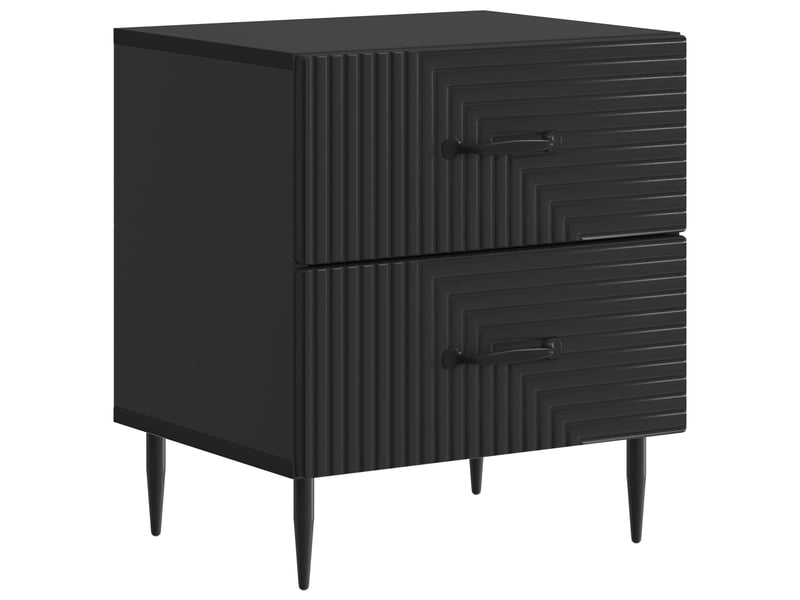  Table de chevet avec tiroir 2 pièces noir 43 x 34,5 x 47,5 cm  - Conforama C