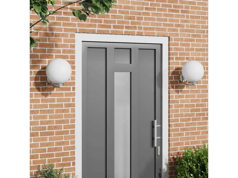 2 pièces applique murale extérieure argenté 29x25x33 cm - Conforama B