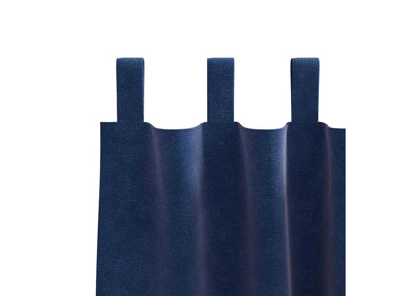  Lot de 2 rideaux, rideaux de fenêtre bleu foncé 140 x 245 cm velours cf43996  - Conforama E