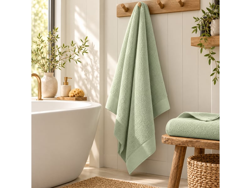  Drap de bain softy 100 x 150 cm éponge zero twist 100% coton peigné 600 gm² amande CP-DDBAINSOFTY-AMANDE - Conforama A
