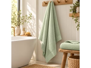 Drap de bain softy 100 x 150 cm éponge zero twist 100% coton peigné 600 gm² amande