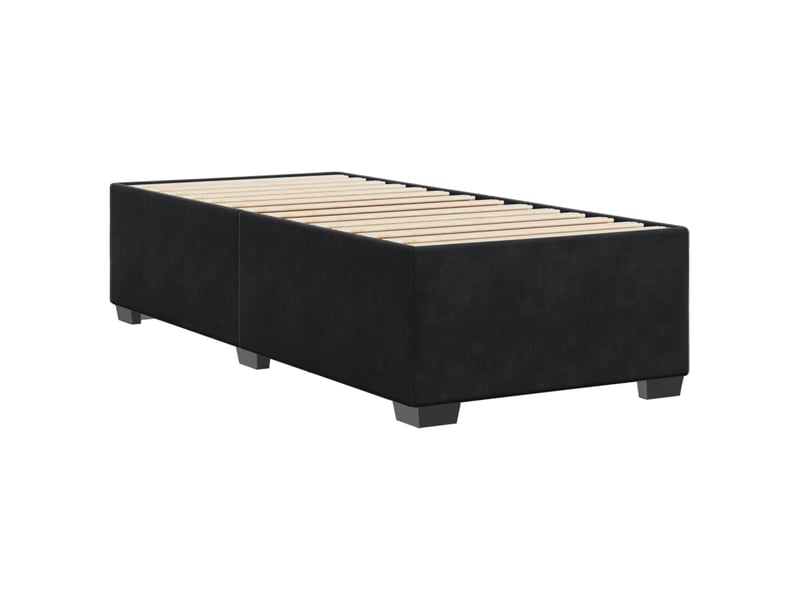  Lit simple- lit adulte -  cadre de lit sans matelas noir 100x200 cm velours  - Conforama B