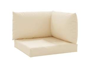 Lot de 3 coussins de palette, coussins de canapé beige tissu oxford cf59658