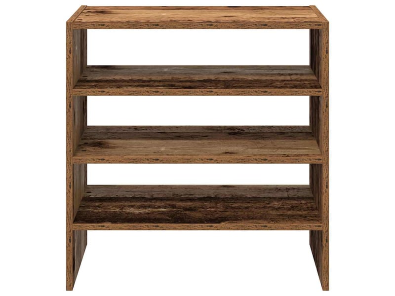  Étagères à chaussures 2 pcs empilable vieux bois 60x30x30,5 cm  - Conforama D