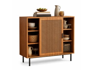 Buffet 2 porte(s) 0 tiroir(s) <strong></strong> <strong></strong> - 100 cm coloris marron