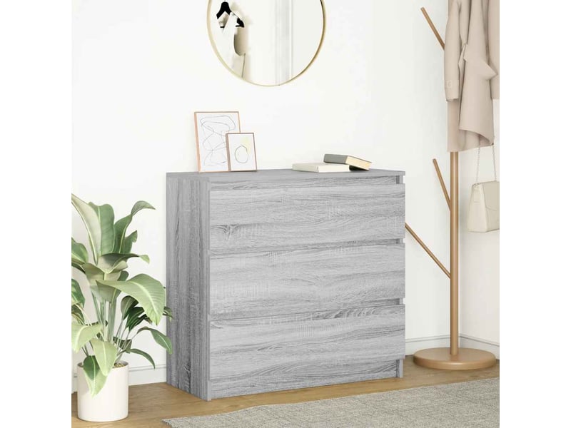  Buffet - bahut - meuble de rangement sonoma gris 80x35x76 cm bois d'ingénierie  - Conforama B