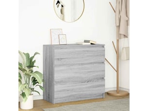 Buffet - bahut - meuble de rangement sonoma gris 80x35x76 cm bois d'ingénierie