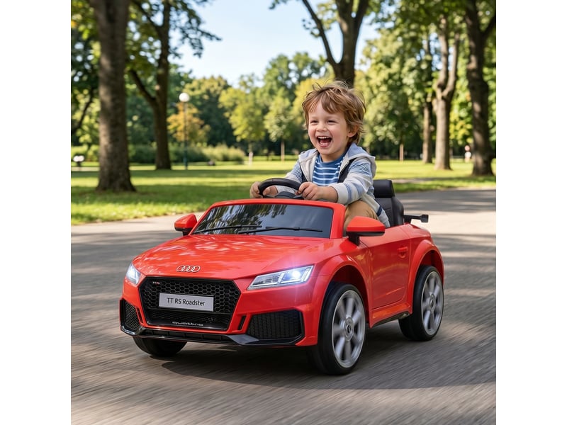 Véhicule électrique enfant tt rs 12 v 30 w v. Max. 3 kmh télécommande effets sonores + lumineux rouge - Conforama D
