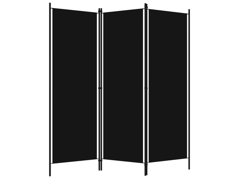  Paravent | cloison de séparation 3 panneaux noir 150x180 cm  - Conforama B