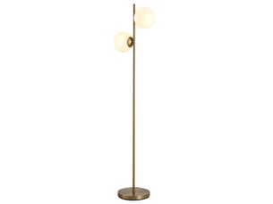 Lampadaire design lampadaire sur pied salon néo-rétro 2 têtes boules max. 40 w métal doré