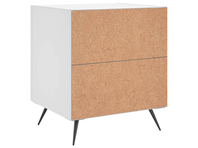  Table de chevet - cabinet de chevet - table de nuit blanc 40x35x47,5 cm bois d’ingénierie  - Conforama E