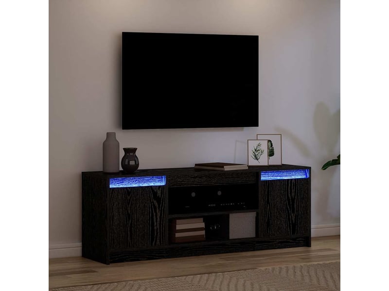  Meuble tv - unites tv 139,5 x 34 x 50 cm noir bois d'ingénierie  - Conforama E