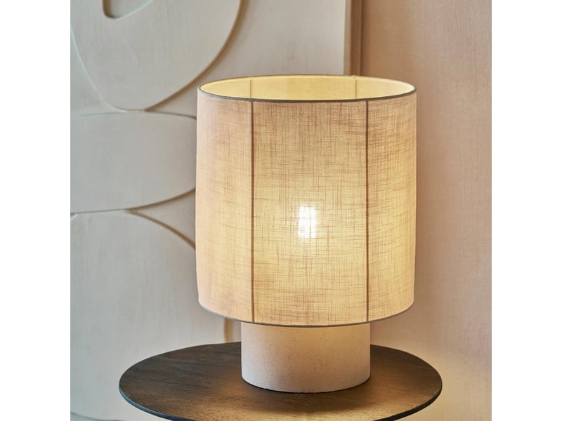 Lampe à poser en ciment havel 41cm beige  - Conforama E