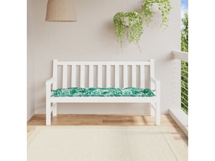 Coussin de banc de jardin, coussin d'assise motif de feuilles 150x50x7 cm cf52757