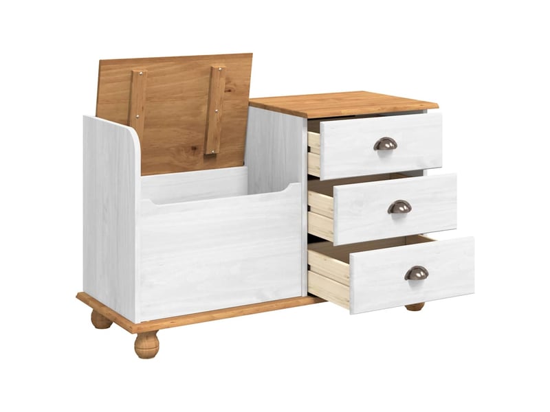  Banc chambre, banc de rangement avec tiroir askim blanc 100x39x62 cm  - Conforama E