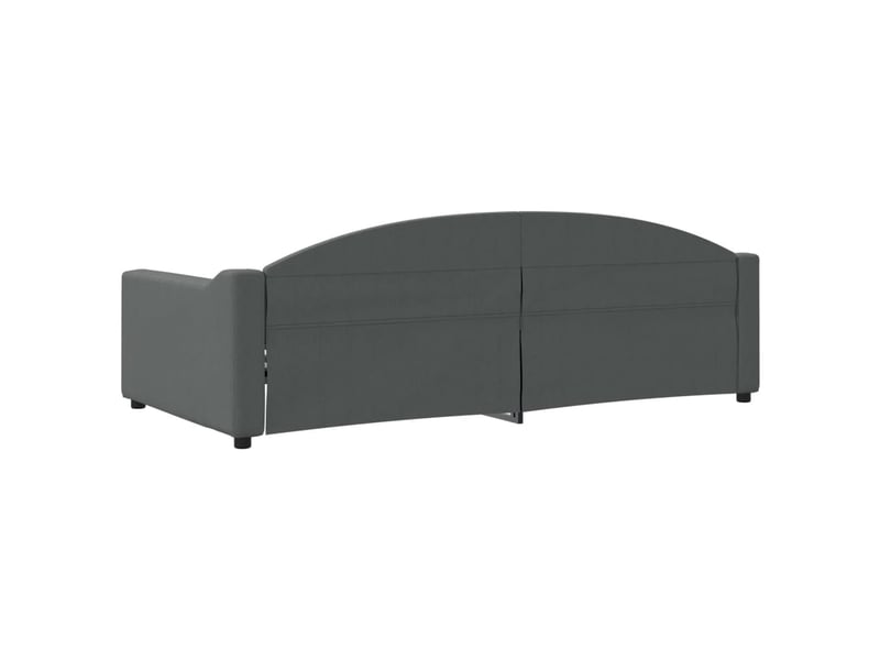  Lit simple- lit adulte -  lit de repos gris foncé 100x200 cm tissu  - Conforama D