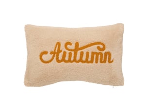 Coussin automne rectangulaire 30x50cm blanc