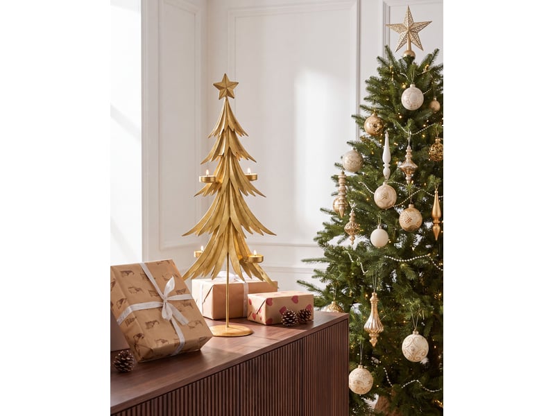  Bougeoir joukio 72 cm métal doré  - Conforama B