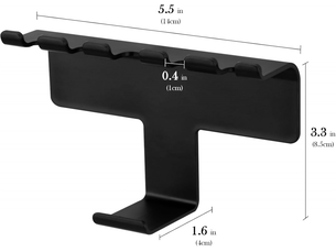 2 pcs pot brosse à dents support mural pour salle de bain, douche, support mural en plastique auto-adhésif à 4 emplacements (noir)
