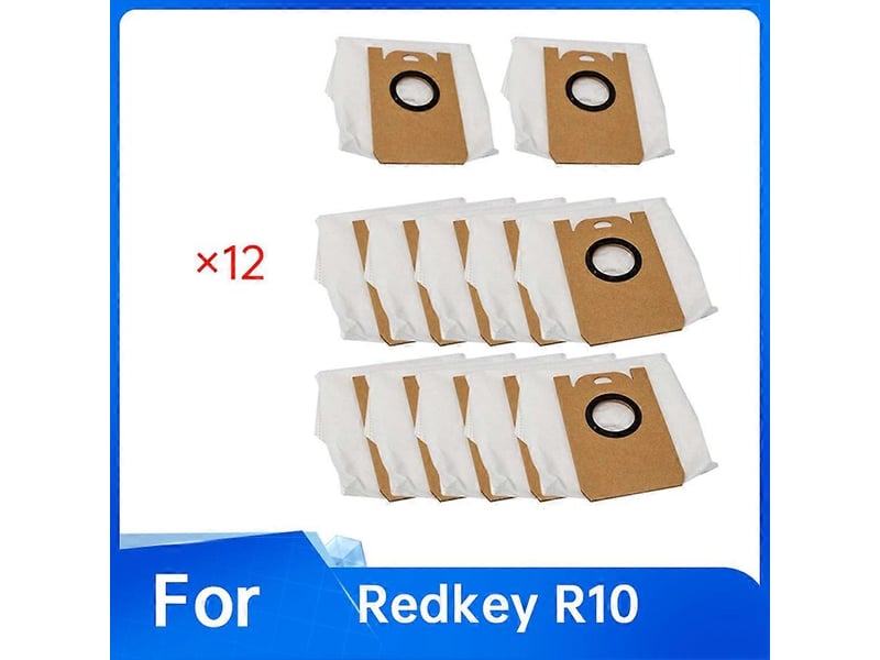  12 pcs dust bags for redkey r10 sweeper accessories replacement trash bags  - Conforama C