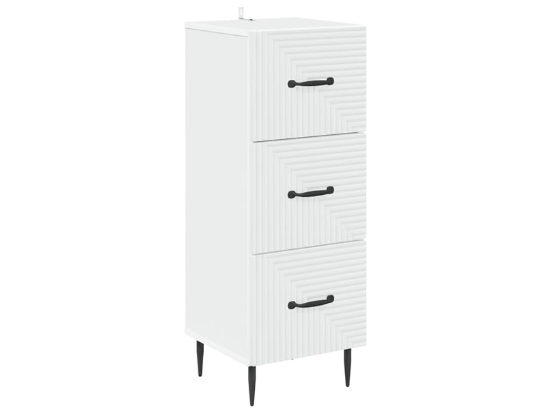  Armoire de rangement bureau, armoire à tiroirs blanc 33 x 34,5 x 89,5 cm bois d'ingénierie  - Conforama A