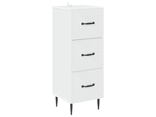 Armoire de rangement bureau, armoire à tiroirs blanc 33 x 34,5 x 89,5 cm bois d'ingénierie