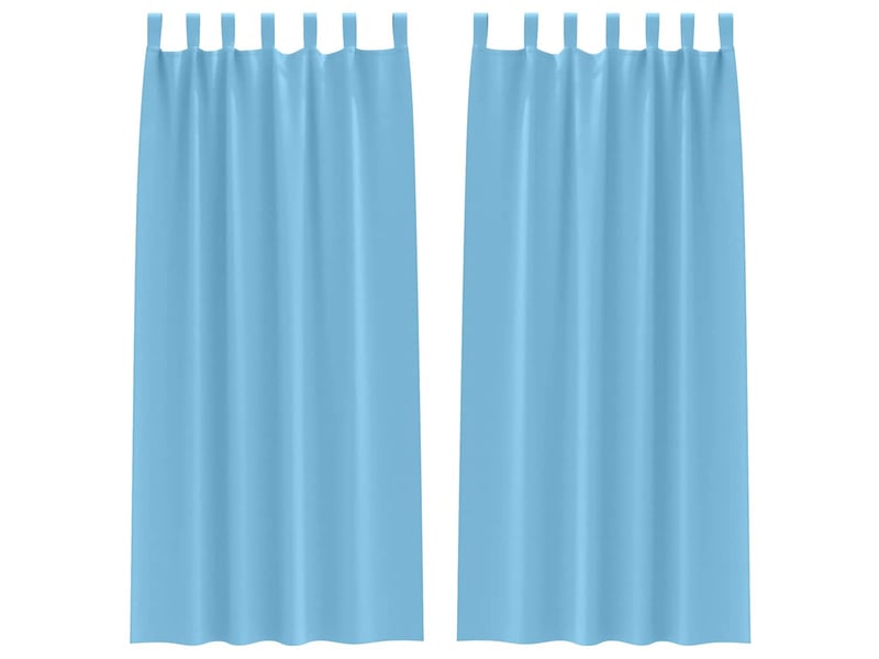  Lot de 2 rideaux occultants, rideaux black-out avec anneaux bleu clair 225 x 140 cm cf44591  - Conforama A