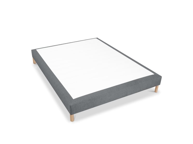  Sommier tapissier tissu sisal - gris foncé - 140x200 3SO0205181420.C44 - Conforama B
