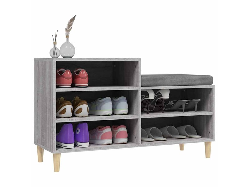  Armoire à chaussures sonoma gris 102x36x60 cm bois d'ingénierie shl9028  - Conforama D