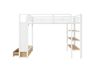 Lit mezzanine 140x200 cm <strong>HNCBB</strong> <strong></strong> coloris blanc