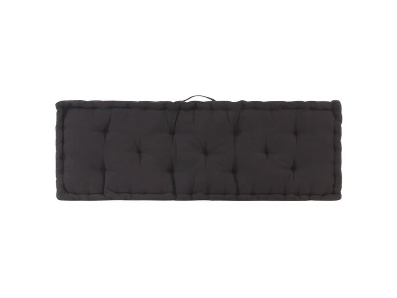  Coussin de plancher de palette coton matelas de sol 120x40x7 cm noir dec021807  - Conforama E