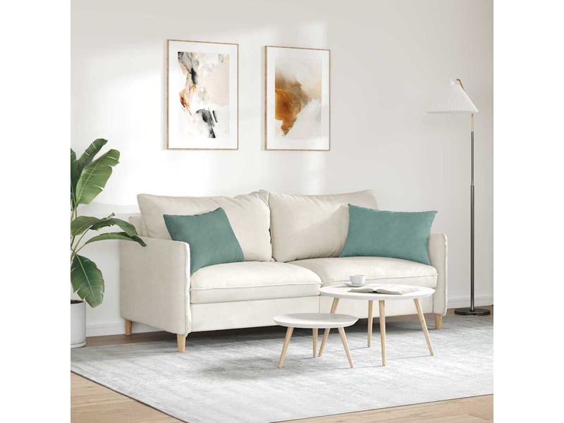  Lot de 2 coussins de canapé, coussins décoratifs vert mer 60 x 40 cm cf59215  - Conforama D