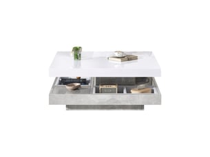 Table basse carré(e) coloris blanc LPOSPI - 70 cmx70 cm