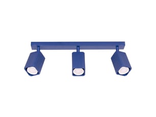 Plafonnier rayo 3l outremer aluminium moderne 16.5x45x6cm