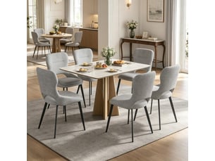 Chaises d'accueil élégance lot de 6, rembourrées, salle à manger, salon et chaise d'appoint