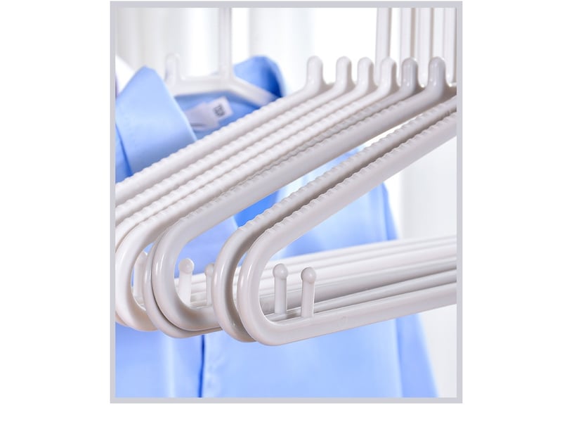  Cintres plastique lot de 20 blanc gain de place pour vêtements  - Conforama D