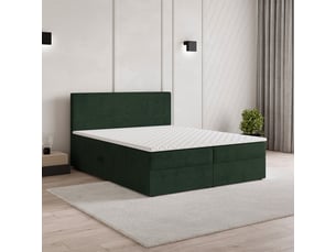 Lit avec rangement 160x200 cm <strong>MASSENO</strong>  <strong></strong> coloris vert