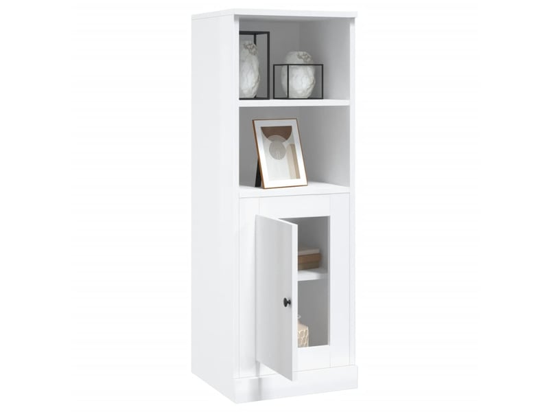  Buffet haut - bahut - meuble de rangement blanc brillant 36x35,5x103,5 cm bois d'ingénierie  - Conforama E