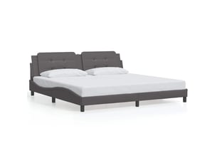 Lit 2 places 200x200 cm    coloris gris