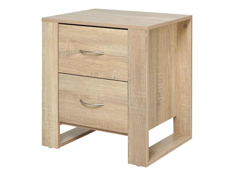  Table de chevet avec tiroirs et table d'appoint de style moderne pour chambre ou salon, 48 x 39 x 54 cm, couleur naturelle  - Conforama A