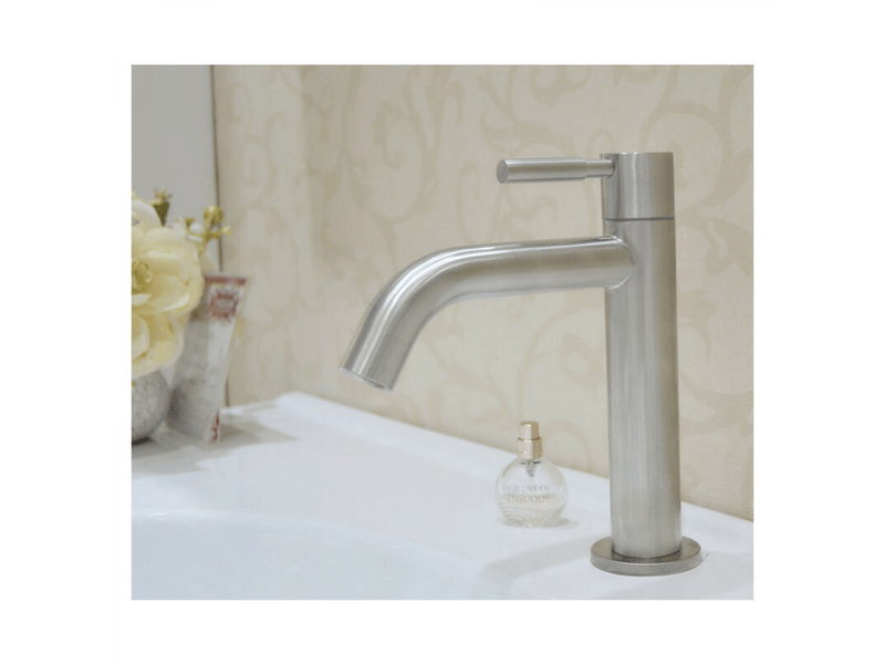 Robinet de lavabo en acier inoxydable – levier unique eau froide salle de bain  - Conforama B