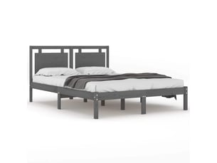 Lit 2 places 200x200 cm    coloris gris
