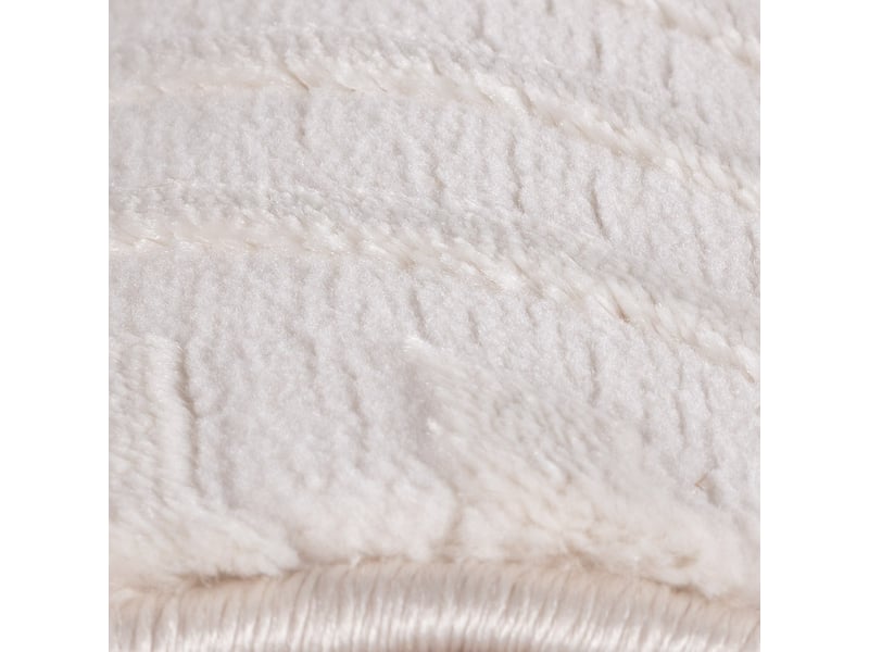 Tapis noa laineux à motif en relief crème 160x230cm SAHARA1602301115CREAM - Conforama E