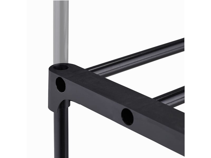  Étagère à chaussures modulable salon dressing 175,5 x 93 x 30,5 cm système emboîtable design moderne en acier noir 13_0011370  - Conforama D