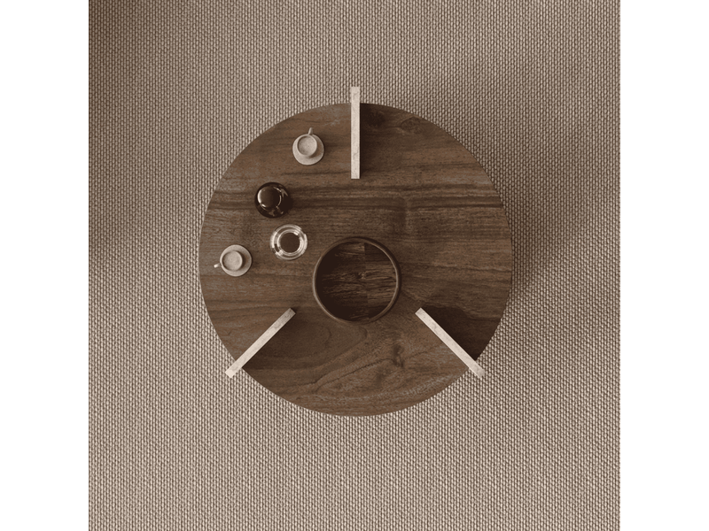  Table basse ronde double plateau d70 cm milo  - Conforama E