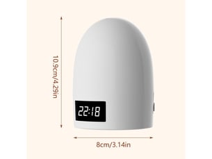 Lampe de chevet rechargeable avec horloge – tactile, variateur, 3 températures de couleur, anti-éblouissement