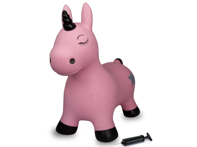  Animal rebondissante licorne hoppydoo rose vif avec pompe 460453 - Conforama E