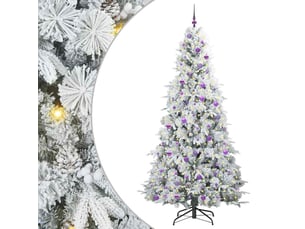 Sapin de noël, arbre de noël artificiel à branches articulées blanc 240 cm shl5226