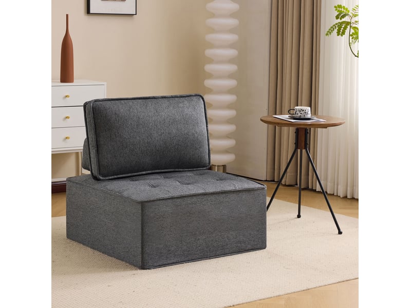 Module de canapé 1 place modulable gris foncé 81 x 81 x 80 cm - Conforama