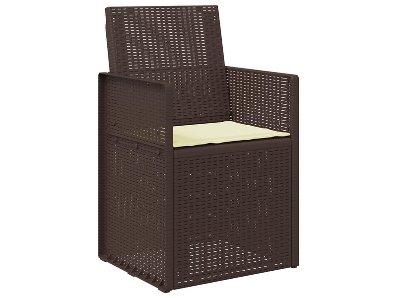 Lot de 4 coussins de siège, coussins décoratifs polyester crème 47 x 36 x 2 cm cf59949 - Conforama C